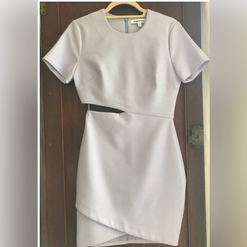 Elegant Lilac Cutout Sheath Dress - Women